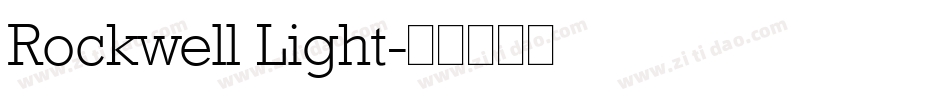 Rockwell Light字体转换